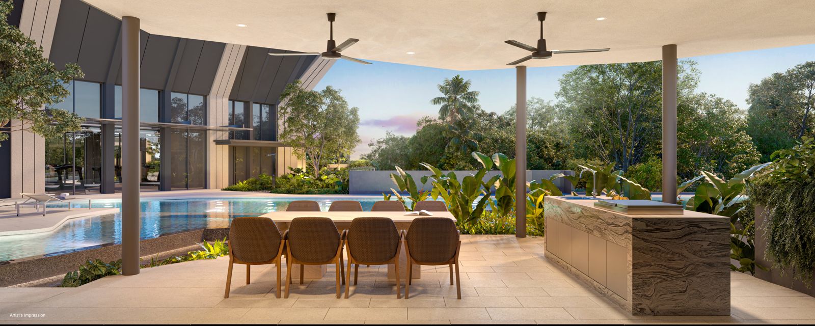 Artist's impression of the BBQ pavilion