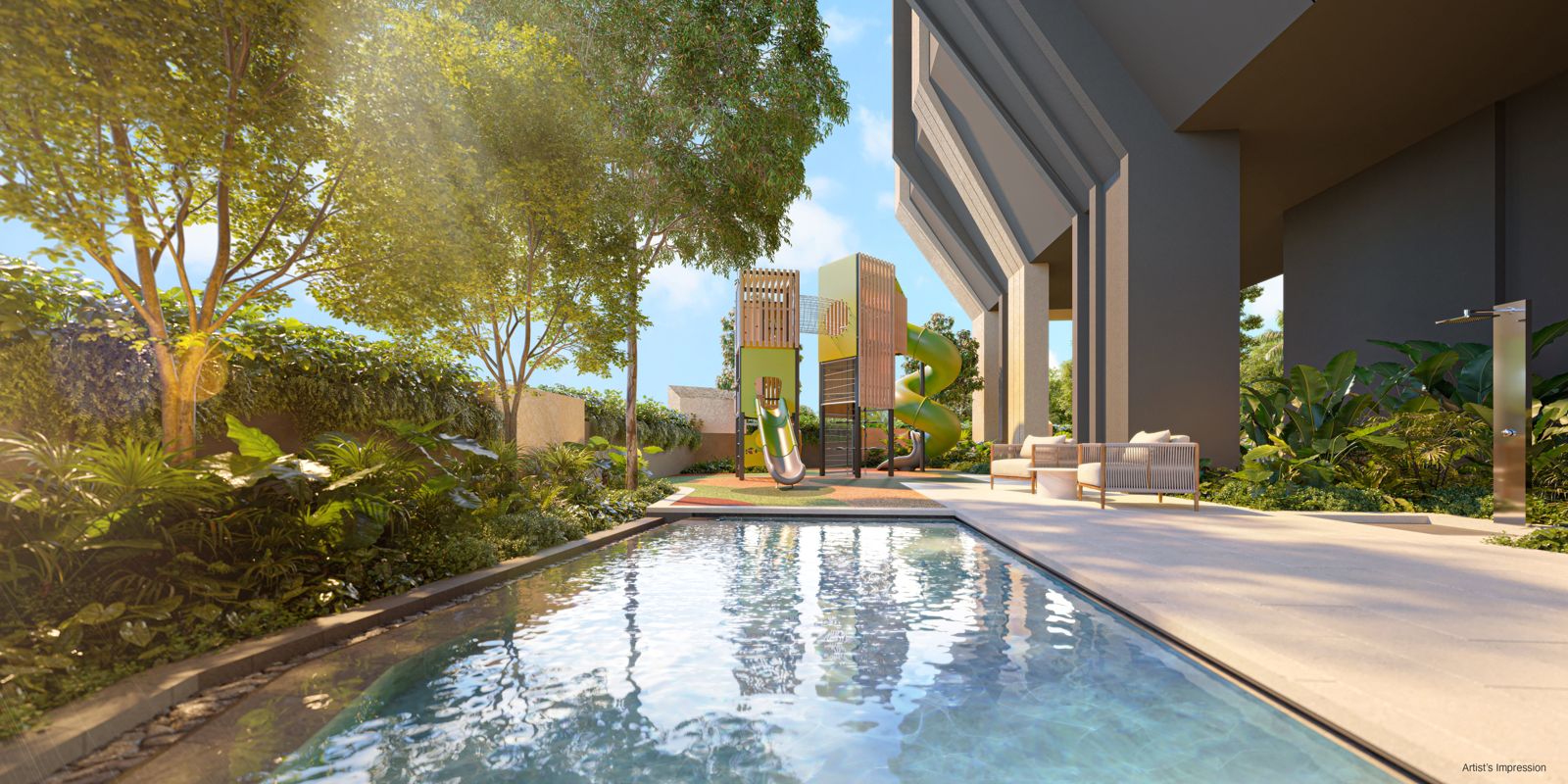 Artist's impression of the children's pool area