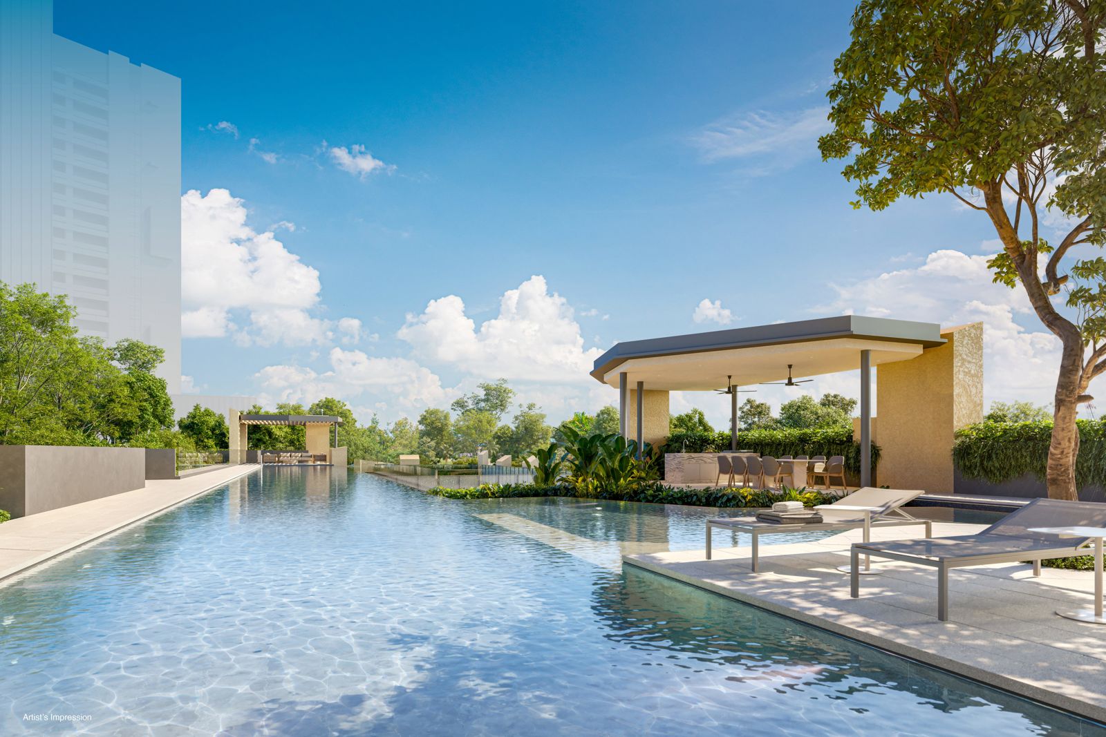 Artist's impression of the lap pool