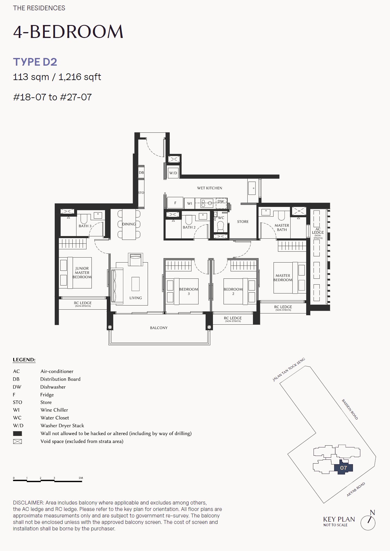 Floor plan, 4 Bedroom, Type D2, 1,216 sq ft